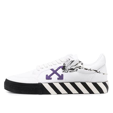 Luxury Off White Vulc Low Top Sneaker White Purple 2020