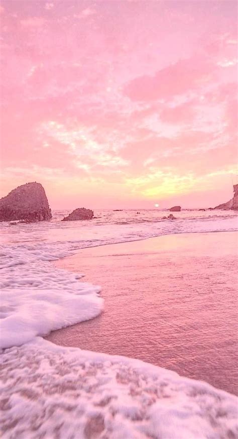 Aesthetic Pink Sunset Beaches