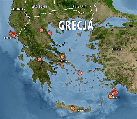 Pożary w Grecji MAPA Co z wycieczkami Co robią biura podróży