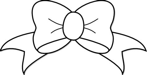 Hair Bow Clipart Black And White