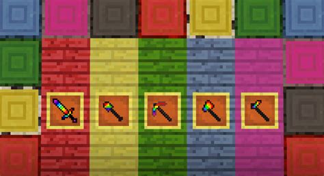 Rainbow Tools And Armor Minecraft Texture Pack