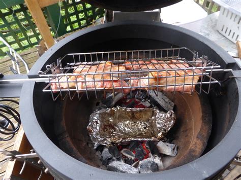 How to make coal catch fire. joetisserie pork rashers - Charcoal - Smoke Fire and Food
