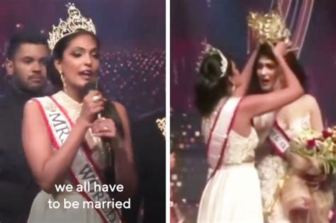 The Winner Of Mrs Sri Lanka Had Her Crown Ripped Off By A Former Winner