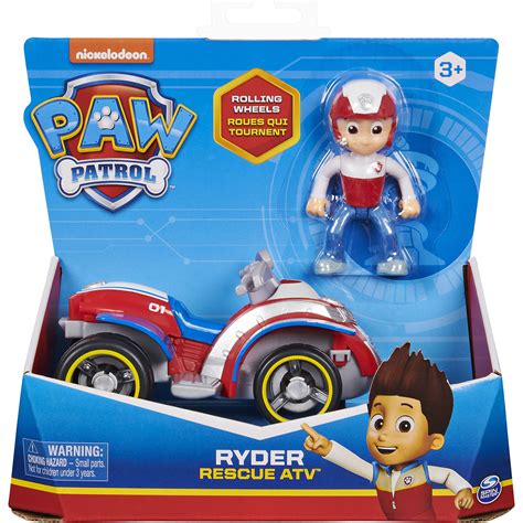 Paw Patrol Ryders Rescue Atv Vehicle With Collectible Figure For Kids