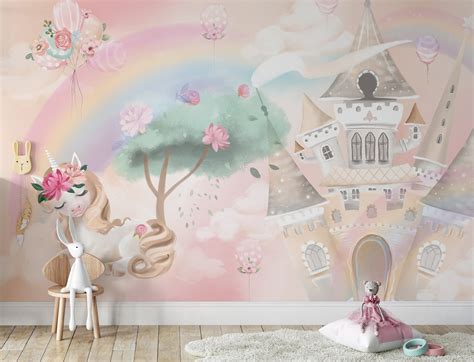 Princess Mural Wallpaper Nursery Wallpaper Nursery Wallpaper Girls