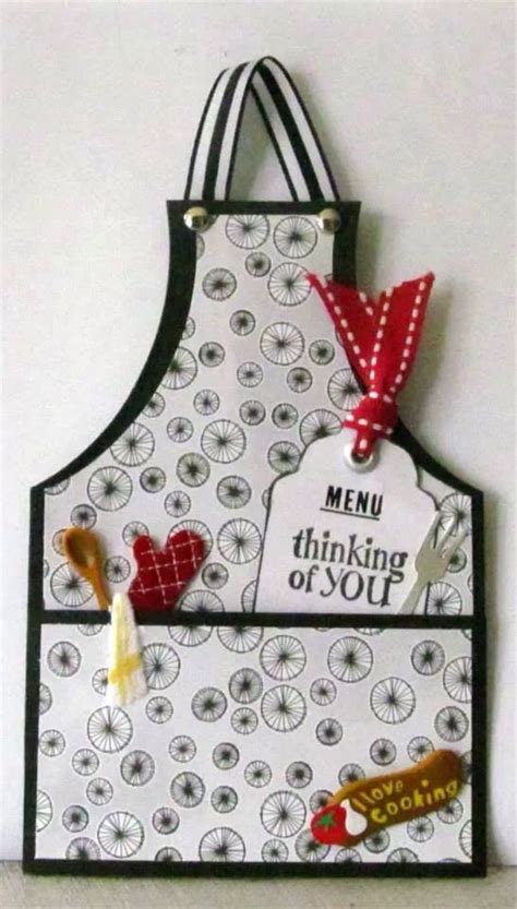 May your birthday and your life be as wonderful as you are! Chef apron handmade card by Angelica Rosa | cards ...