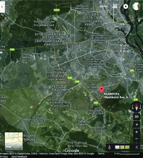 Google Maps Satellite View Of Kiev Ukraine Source Google Maps 