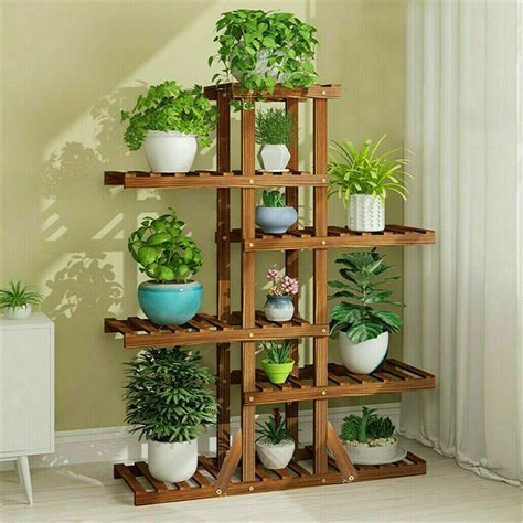 If you live in a small apartment, or have that hard to reach 1.29 long hallway wooden floating shelf. 6 Tiers Wooden Shelf Plant Stand Corner Ladder Flower ...