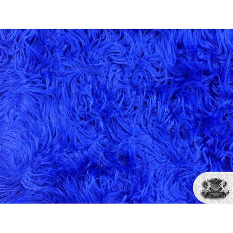 Mongolian Faux Fur Royal Blue Fabric