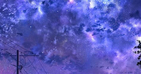 Phong Cảnh Anime Với Bầu Trời đây Sắc Màu Scenery Wallpaper Galaxy
