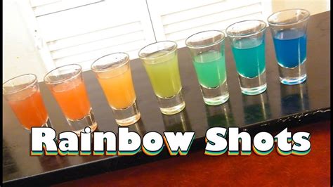 How To Pour Rainbow Shots Youtube