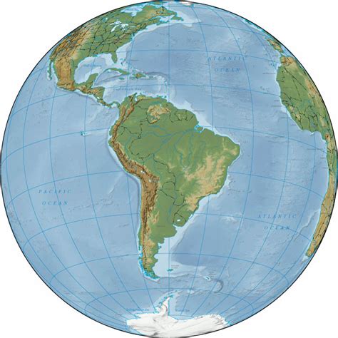 Relief Map Of South America South America Terrain Map