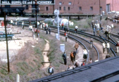 Vintage Photo Passenger Train Derails In Downtown Raleigh 1961