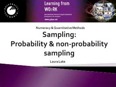 In simple words, probability sampling (also known as random sampling or chance sampling). Numeracy & Quantitative Methods - Sampling: Probability ...