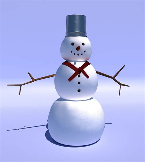 Snow 3d Snowman Cgtrader