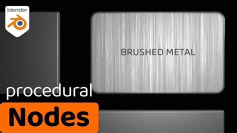 Fast And Easy Procedural Brushed Metal Texture Blender Nodes