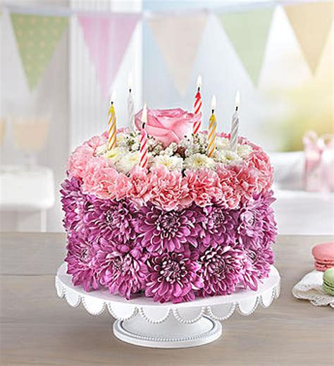 Birthday Wishes Flower Cake™ Pastel Portland Oregon Florist Nancy S Floral Gresham Or Delivery