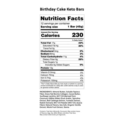 0 Result Images Of Birthday Chip Bag Nutrition Facts Png Png Image