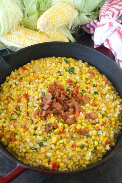 Corn nuggets can be made without oil for healthy evening snacks. Fried Corn {Southern Fried Corn With Bacon} | Say Grace