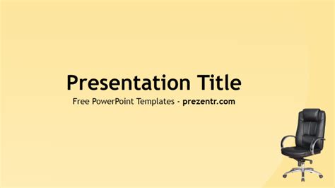 Free Office Chair Powerpoint Template Prezentr Powerpoint Templates