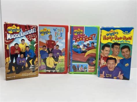 THE WIGGLES VHS Lot Of Toot Toot Play Time Hoop Dee Doo Magical Adventure Tape PicClick
