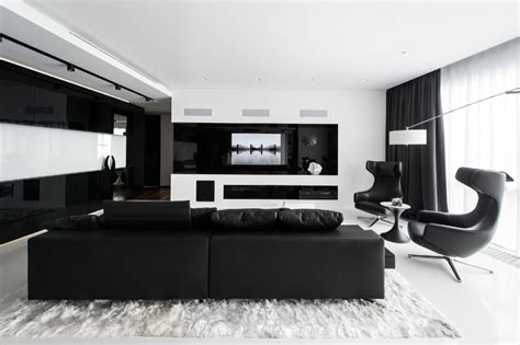 Enjoy your time to unwind after a long day with this sofa set in your living room. 30 Black & White Living Rooms That Work Their Monochrome Magic