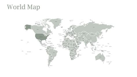 Editable World Map Powerpoint Template Download Now Etsy