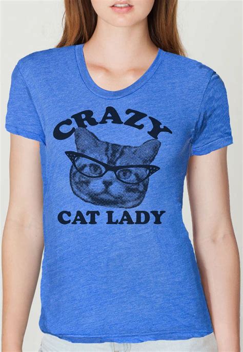 crazy cat lady t shirt american apparel s m l xl and larger 2 colors w2p 24 00 via