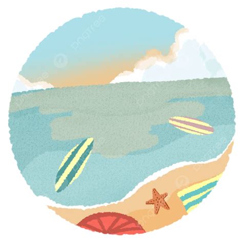 رمز الجمالية الشاطئ شاطئ بحر الصيف بحر PNG وملف PSD للتحميل مجانا