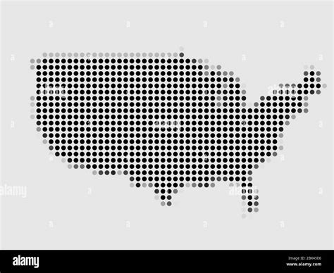 Map Of United States Made Of Dots Vector Illustration Stock Vector