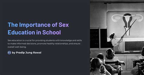 The Importance Of Sex Education In School