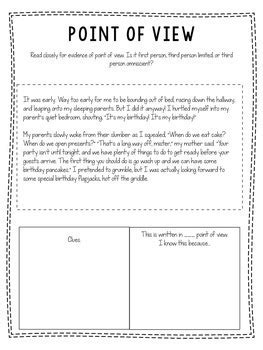 It is the narrating part where the reader's follow. Point of View Freebie Pack (First Person, Third Person ...