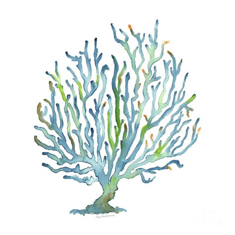 Blue Coral Painting By Amy Kirkpatrick Pixels