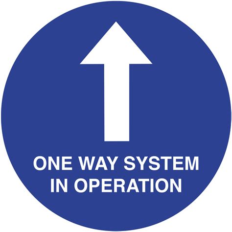 One Way System In Operation Floor Sign Catersign