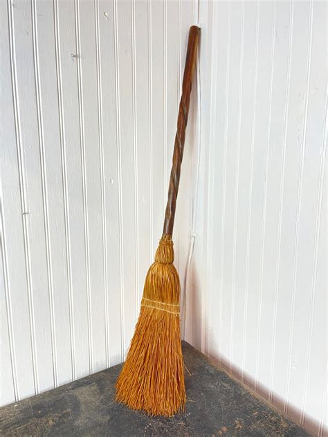 Antique Broom Hearth Broom Vintage Straw Broom Twisted Etsy