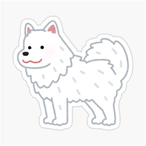 Cute Samoyed Cartoon Sticker For Sale By Samoyedstories Redbubble