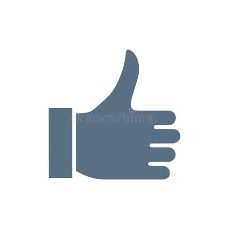 Like Thumb Up Colored Icon Approve Gesture Best Symbol Stock Vector