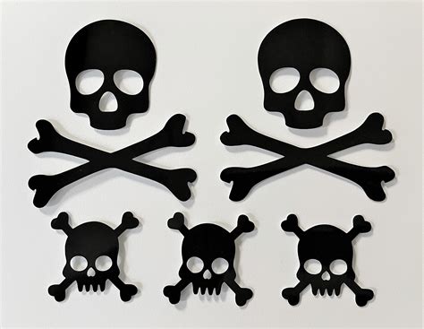 Skull And Crossbones 3m Reflektierende Sticker Aufkleber Etsy