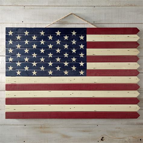 Wooden Americana Flag Wall Décor American Flag Wall Decor Wooden
