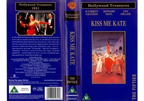 Kiss Me Kate 1953 On Warner Home Video United Kingdom Vhs Videotape