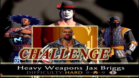 mortal kombat hard challenge boss heavy weapons jax briggs game play 2019 youtube