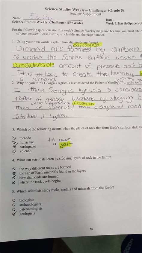 In america does more education equal less religion pew. Science Studies Weekly 5th Grade Answers
