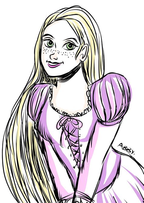 rapunzel scribble edition art by abby treviño princess art disney princess art princess