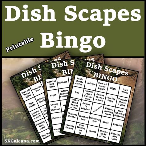 Dish Scapes Enchanted Forest Printable Bingo Cards Skgaleana