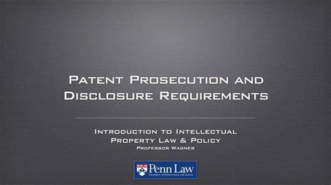Lecture Patent Prosecution And Disclosure Youtube