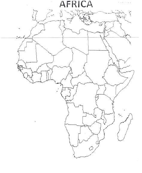 23 Blank Map Of Africa Countries Free Coloring Pages