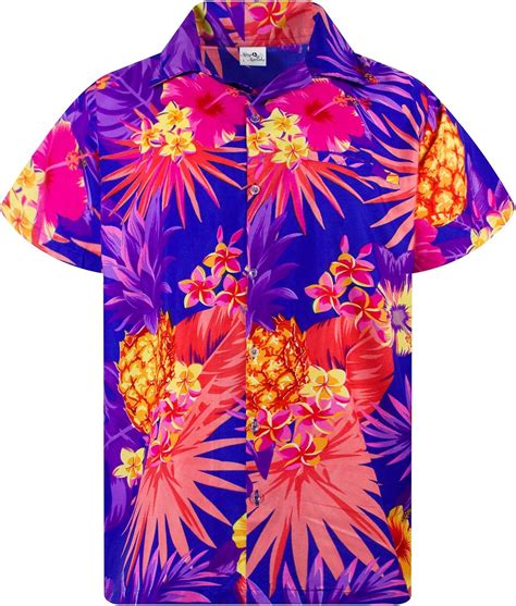 King Kameha Hawaiian Shirt For Men Funky Casual Button Down Very Loud Shortsleeve Unisex