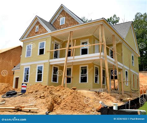 New Home Under Construction Stock Image Image 32361823