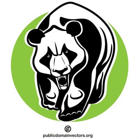 Angry Panda Bear Public Domain Vectors