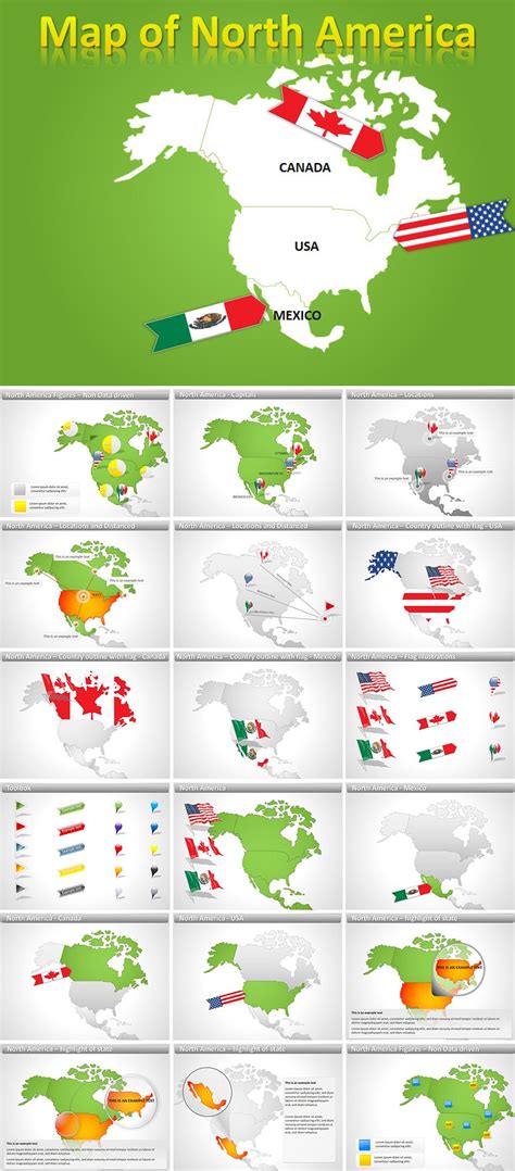 Download Editable North America Powerpoint Maps North America Map
